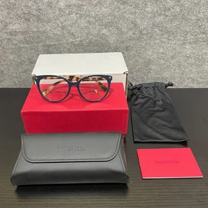 Valentino VA3075 5034 Eyeglass Frame w Demo Lens Blue Tortoise 53mm Italy - Picture 1 of 9