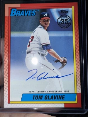 2025 Topps Baseball Series 1 Tom Glavine Auto 35th Anniversary Card #90A-TGL - Image 1 of 4