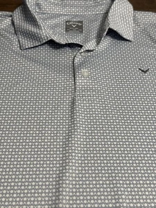 Polo Callaway Opti-Dri blu geometrica leggera golf uomo XXL - Foto 1 di 7