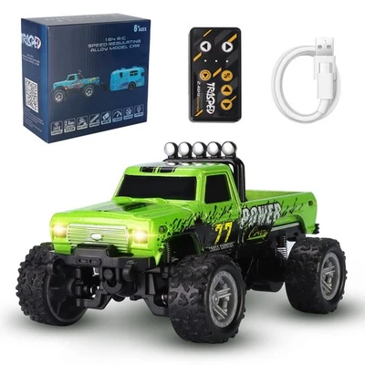 Mini Camión RC Hehred, Monster Truck Escala 1:64 Coche Control Remoto con Luces,... Foto 1 de 4