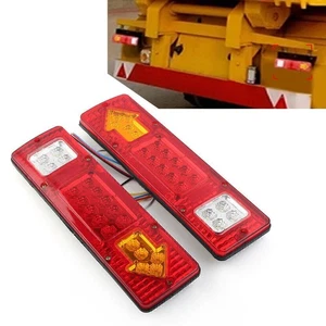 For Trailer Truck Caravan Van RV 24V LED Rear Tail Lights Turn Signal Stop Lamp - Picture 1 of 12