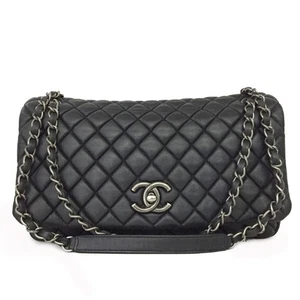 CHANEL Bubble Quilted Matelasse CC Logo Lambskin Chain Shoulder Bag Gray/7BG0520 - Picture 1 of 12