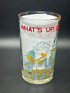 Vintage 1974 Bugs Bunny Glass Warner Bros Looney Tunes Porky Pig Bottom - Picture 1 of 5