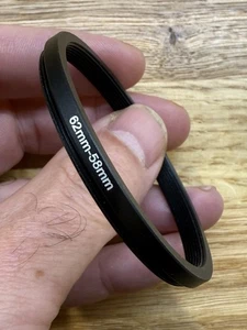 58mm to 62mm 58-62mm Step-Up Stepping Ring Filter Adapter - UK Stock - Picture 1 of 2