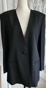 Blazer vintage Talbots scollo a V foderato tunica made in Hong Kong Preppy classico - Foto 1 di 3