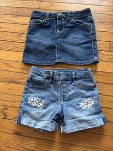 jumping beans Girl Jean Lace Shorts 6X Adjust Waist & Children Place Skirt - Picture 1 of 6