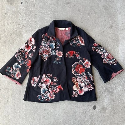 Anthropologie Moulinette Soeurs Floral Cardigan Sweater Small — 第 1/4 张图片