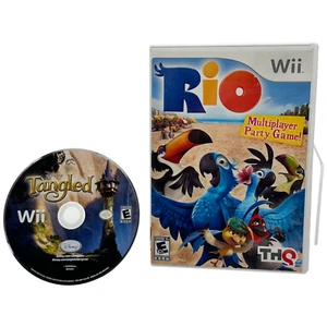 Rio Multiplayer Party Game W/ Case Wii & Tangled Disney Game Wii-Disk Only - Picture 1 of 3