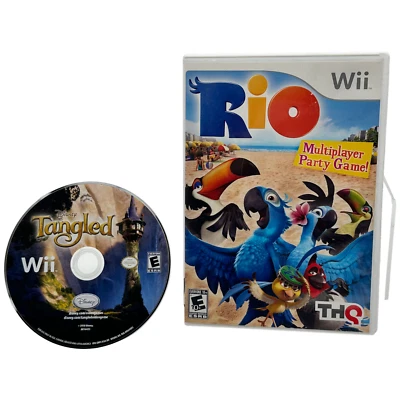 Rio Multiplayer Party Game W/ Case Wii & Tangled Disney Game Wii-Disk Only - Image 1 of 3