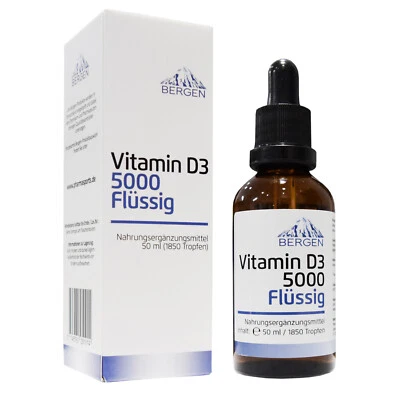 Vitamin D3 Tropfen 50ml - 5000 IE pro Tropfen 1850 Tropfen - flüssig - Bild 1 von 4