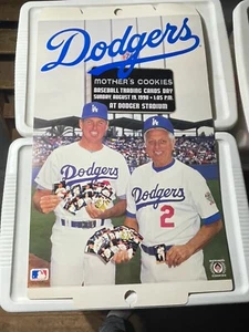 1989 * LA Dodgers Mother’s Cookies Huge Store Display Sign Tommy Lasorda 38x18" - Picture 1 of 11