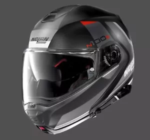 CASCO MODULARE NOLAN N100-5 HILLTOP N-COM COL. 47 N100 5 NERO GRIGIO TG. L - Foto 1 di 1