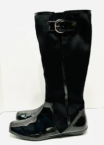 Botas Mootsies Tootsies para mujer 7,5 negras cremallera charol hebilla nuevas sin etiquetas - Imagen 1 de 10