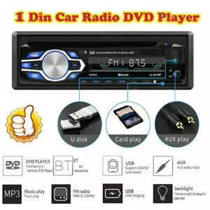 1DIN Autoradio Stereo DVD CD Player AUX-IN MP3 USB SD FM im Armaturenbrett Handfrei - Bild 1 von 11