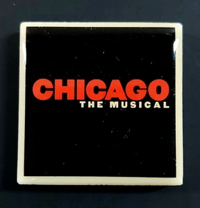 Calamita frigo souvenir piastrelle ceramica Broadway Chicago the Musical vintage - Foto 1 di 4