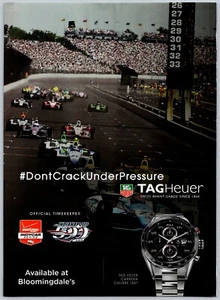 2015 PRINT AD TAGHEUER WATCH TIMEKEEPER OF INDY 500 - Picture 1 of 1