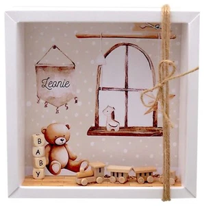 Geldgeschenk Verpackung Geschenk Geburt Taufe Boho Mädchen Junge PERSONALISIERT - Bild 1 von 6