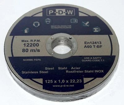 20 Trennscheiben Ø 125 x 1 mm Flexscheibe Winkelschleifer INOX Edelstahl Metall - Bild 1 von 4