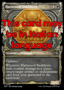 MTG HARNESSED SNUBHORN 53 EXC - CORNOTOZZO IMBRIGLIATO - MAT X IT - MAGIC - Picture 1 of 1