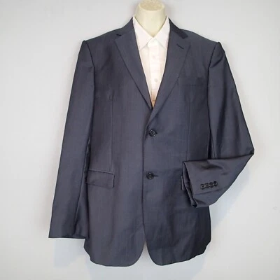 Z Zegna Blazer 男式 40 灰色 Drop 7 西装夹克运动外套 2 纽扣 — 第 1/4 张图片