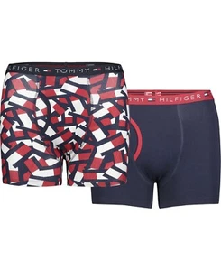 Tommy Hilfiger Big Boys Flag Flip Boxer Briefs Pack of 2 Red Blue Size L (12-14) - Picture 1 of 1