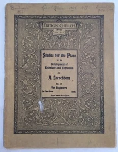 Studies For The Piano Circa 1900 A Loeschhorn SheetNoteMusic - Picture 1 of 12