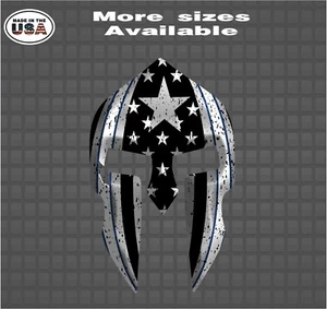 EMT / EMS Thin White Line Spartan Helmet Vinyl Decal Sticker - Bild 1 von 1