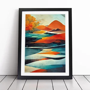 Meadow Landscape Abstract No.2 Framed Canvas Wall Art Print Poster Picture - Picture 1 of 8