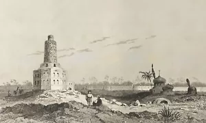 Grab Von Zobéide Cremefarbenen Des Kalifen Hâroun Al Rachîd Iraq Irak Gravur C - Bild 1 von 3
