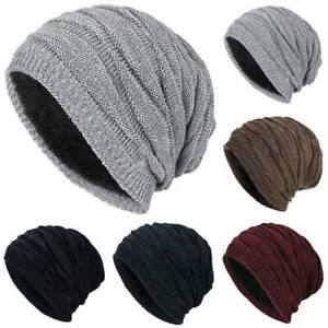 Slouch Long Beanie Hat Women's Men Winter Warmer Fleece Oversized Knitted Caps