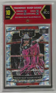 2022 Panini Select WWE Macho Man Randy Savage Prizm Silver #72 Graded RCG 10 gem - Picture 1 of 2