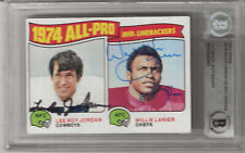 LEE ROY JORDAN WILLIE LANIER BAS DUAL SIGNED 1975 TOPPS ALL PRO LINEBACKERS CARD