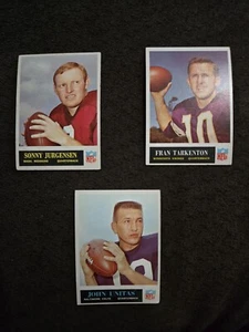 3 - 1965 NFL Quarterback cards - Picture 1 of 7