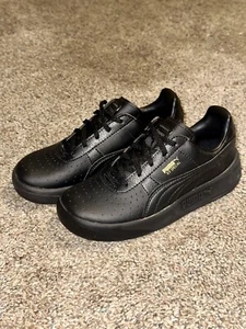 Puma GV Special Boys Size 2.5C Black Athletic Leather Shoes Sneakers - Picture 1 of 7