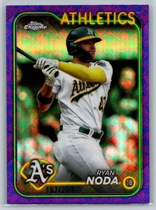 Ryan Noda 2024 Topps Chrome Logofractor Edition Purple /250 #284 Athletics - Picture 1 of 2