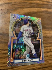 2023 Bowman Chrome Brett Baty Rookie Of The Year Favorites Mojo ROYF-3 Mets - Picture 1 of 2