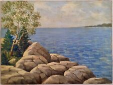 Carroll Leja Nichols (1882-1977) Signed Oil Painting Maine Coast w/ Provenance