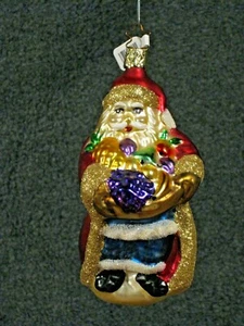 Inge Glas Santa Ornament - Bountiful Santa 1998 edición limitada - Imagen 1 de 2