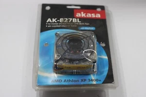 Brand New: Akasa: AK-827BL - AMD Athlon XP 3400+ - Blue LED Fan & Cooler - Picture 1 of 6