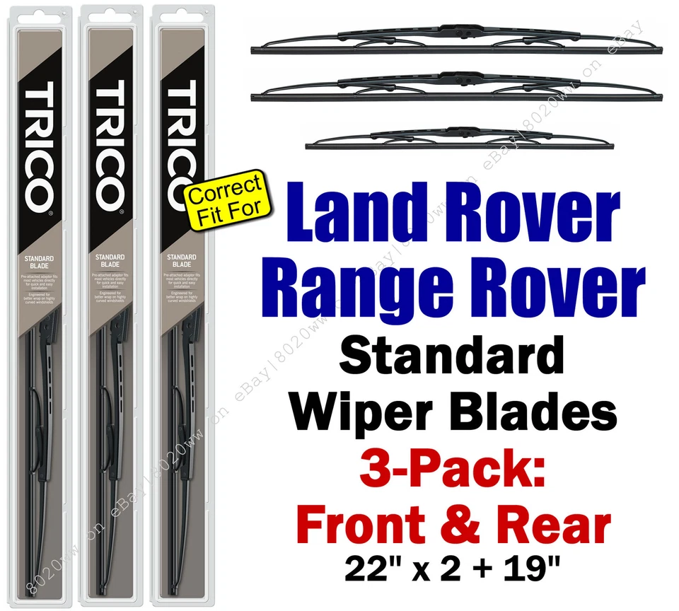 Limpiaparabrisas 3pk delantero trasero - apto para Land Rover Range Rover 1996-2001 - 30221x2/190 Foto 1 de 1