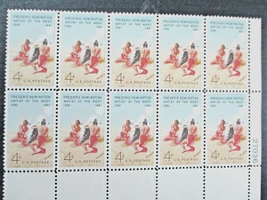 Frederic Remington plate  block of 10  #1187 - Picture 1 of 1