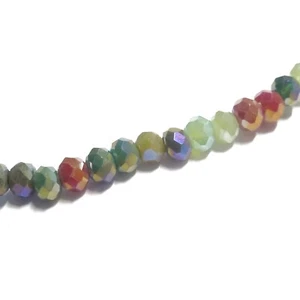 Glasperlen facettiert geschliffen ca 3x2,5 mm bunt 190 Perlen nenad-design - Bild 1 von 13