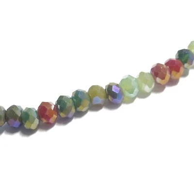 Glasperlen facettiert geschliffen ca 3x2,5 mm bunt 190 Perlen nenad-design - Bild 1 von 4