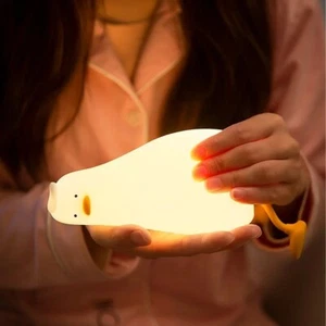 ✅LED Children Squishy Duck Lamp Night Light Bedroom Desktop Decor Sleeping Gift - Picture 1 of 7