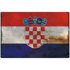 Blechschild Wandschild 18x12 cm Kroatien Fahne Flagge Geschenk Deko