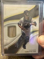 2023 Panini Immaculate Carlton Fisk Game Used Bat Relic #25/35 White Sox HOF