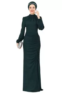 Damen Abendkleid - langärmliges Maxikleid Abaya Kleid - Modest Fashion Abiye - Bild 1 von 23