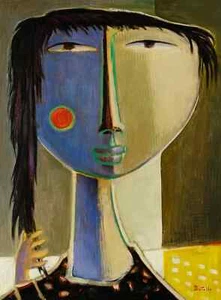 ANGEL BOTELLO Art Poster or Rolled Canvas Print "TETE (HEAD)" - Picture 1 of 1