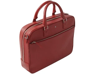 Montblanc Sartorial Dokumententasche ID: 113632 Rot Leder Laptop Aktentasche NEU - Bild 1 von 7