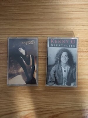MARIAH CAREY EMOTIONS & KENNY G BREATHLESS CASSETTE ALBUMS 1990s MUSIC VINTAGE - Image 1 of 4